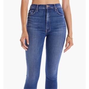 MOTHER High Wasted Rail Ankle Fray